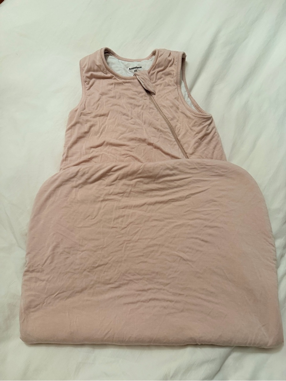 BubblePanda Light Blush Pink Sleeveless Zip Front Sleep Sack 1.0 TOG